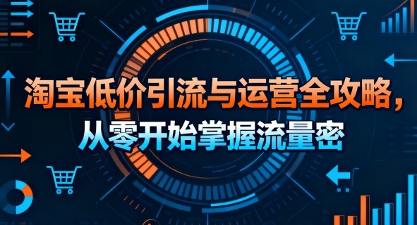 淘宝低价引流与运营全攻略，从零开始掌握流量密码-泡泡网创