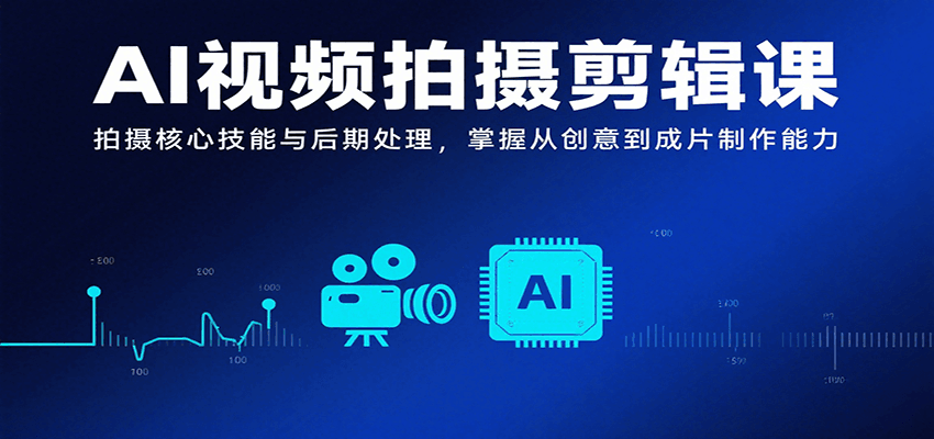 AI视频拍摄剪辑课，拍摄核心技能与后期处理，掌握从创意到成片制作能力-泡泡网创