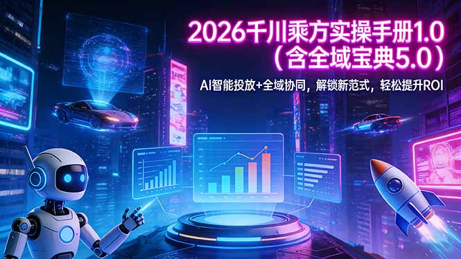 2026 千川乘方实操手册 1.0(含全域宝典 5.0-泡泡网创