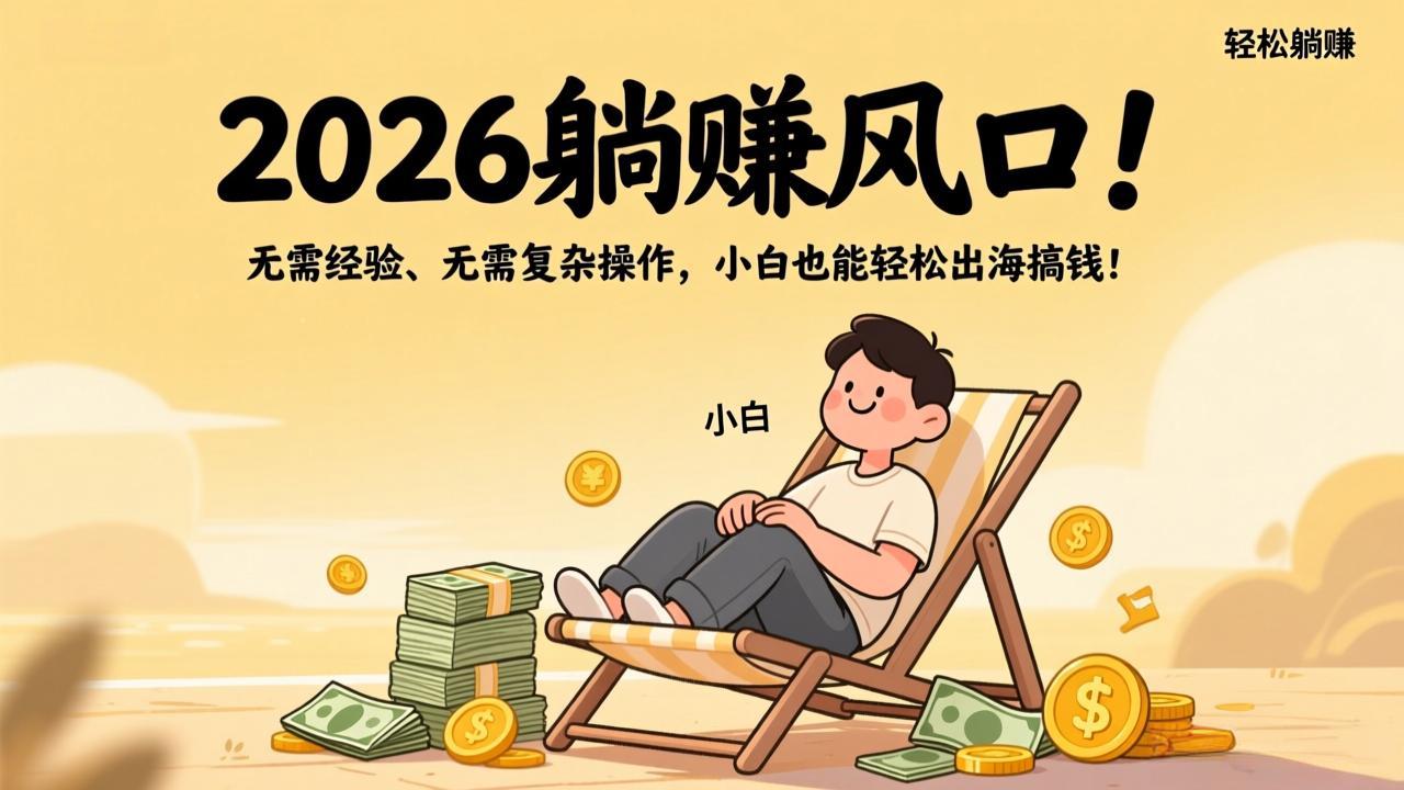 2026躺赚风口！无需经验、无需复杂操作，小白也能轻松出海搞钱！-泡泡网创