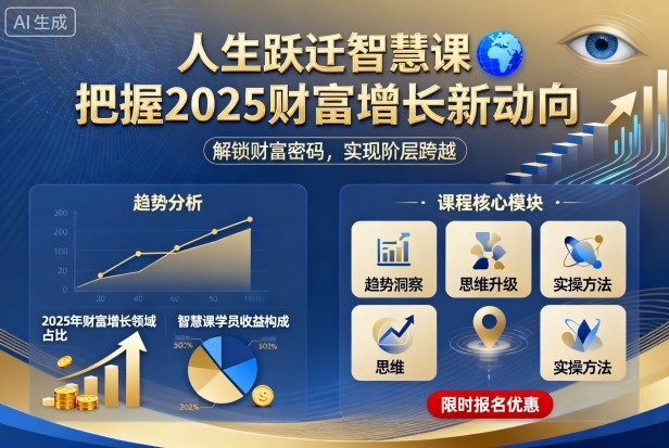 人生跃迁智慧课，把据2025财富增长新动向-泡泡网创