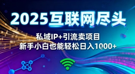 2025网创尽头王炸项目！私域IP+精准引流，新手小白在家躺賺日入1k，零经验也能上手【揭秘】-泡泡网创