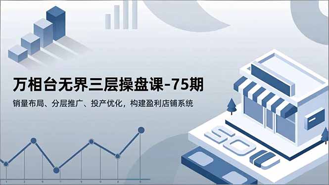 万相台无界三层操盘课-75期，销量布局、分层推广、投产优化，构建盈利店铺系统-泡泡网创