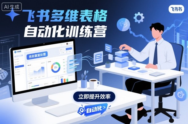 飞书多维表格自动化训练营，手把手教你告别重复处理，用多维表格开启高效办公新模式-泡泡网创