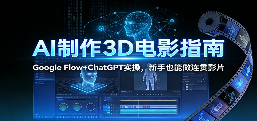 AI制作3D电影指南：Google Flow+ChatGPT实操，新手也能做连贯影片-泡泡网创