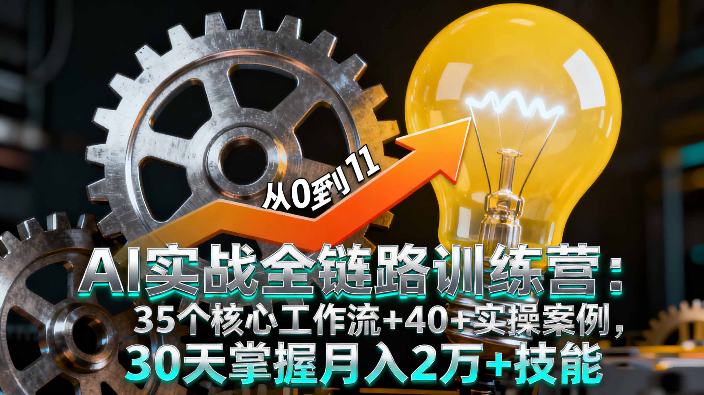 AI实战全链路训练营：35个核心工作流+40+实操案例，30天掌握月入2万+技能-泡泡网创