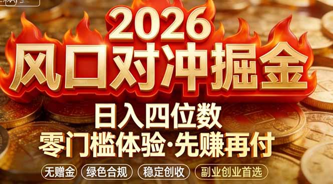 2026美金对冲套利，无赠金对冲策略保驾护航，低门槛易上手实操。单人单日收益2000+-泡泡网创