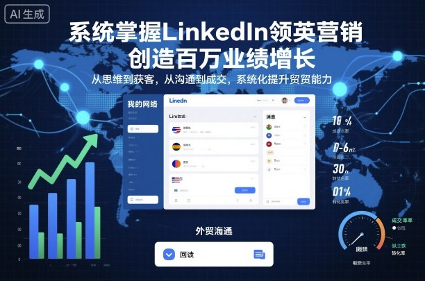 系统掌握LinkedIn领英营销，创造百万业绩增长，从思维到获客，从沟通到成交，系统化提升外贸能力-泡泡网创