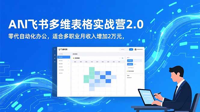 AI+飞书多维表格实战营2.0：零代码自动化办公，适合多职业月收入增加2万元-泡泡网创