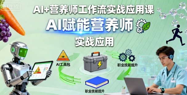 AI+营养师工作流实战应用课，AI赋能营养师-泡泡网创