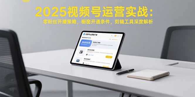 2025视频号运营实战：零粉丝开播策略，橱窗开通条件，剪辑工具深度解析-泡泡网创