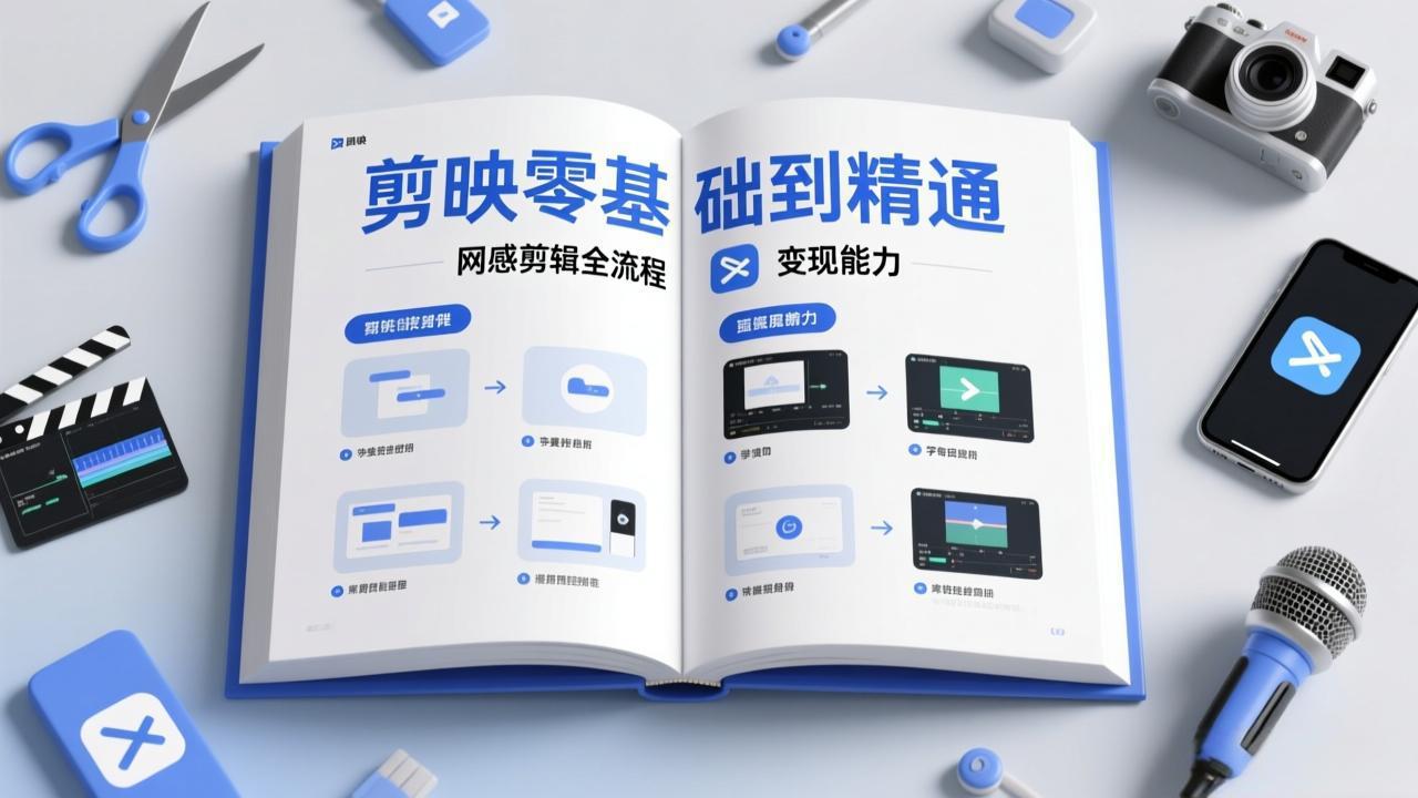 剪映零基础也能快速上手，从入门到精通掌握网感剪辑全流程，掌握能直接变现的剪辑能力-泡泡网创