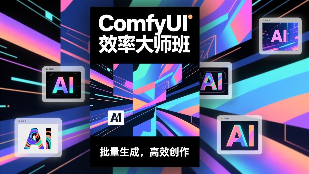 ComfyUI效率大师班：工作流搭建，批量生成，将个人AI出图效率提升5-10倍，月接单收入1-3万-泡泡网创