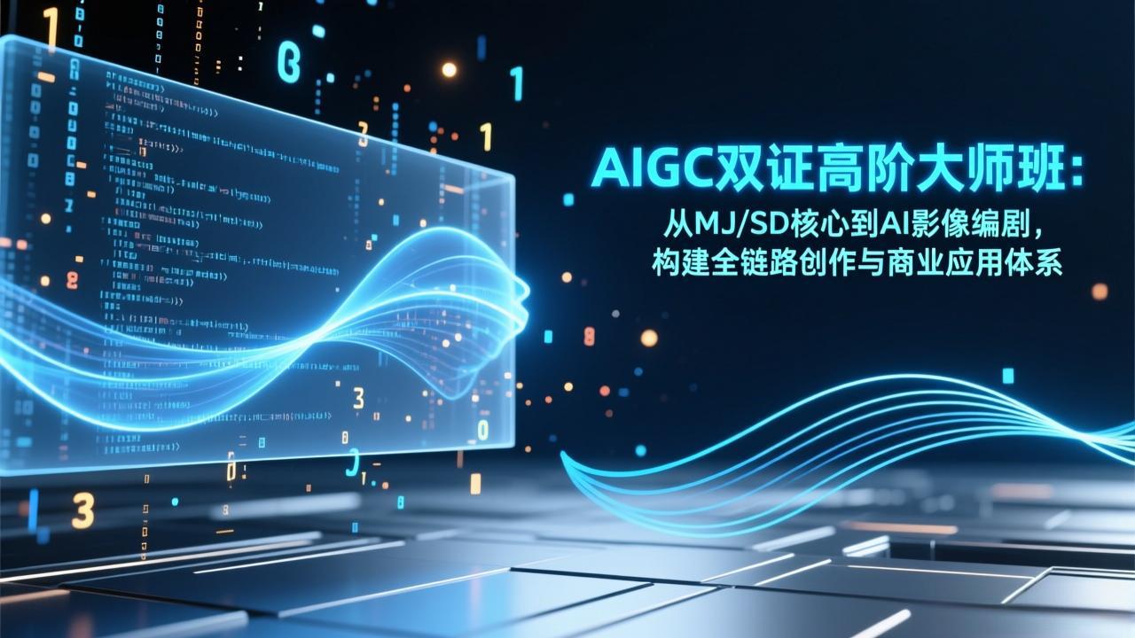 AIGC双证高阶大师班：从MJ/SD核心到AI影像编剧，构建全链路创作与商业应用体系-泡泡网创
