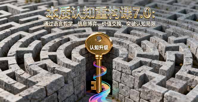 本质认知重构课7.0：通过语言哲学、信息博弈、价值交换，突破认知局限-泡泡网创
