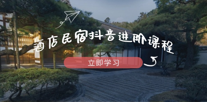 酒店民宿抖音进阶课程，掌握流量渠道与推流逻辑，打造爆款内容-泡泡网创