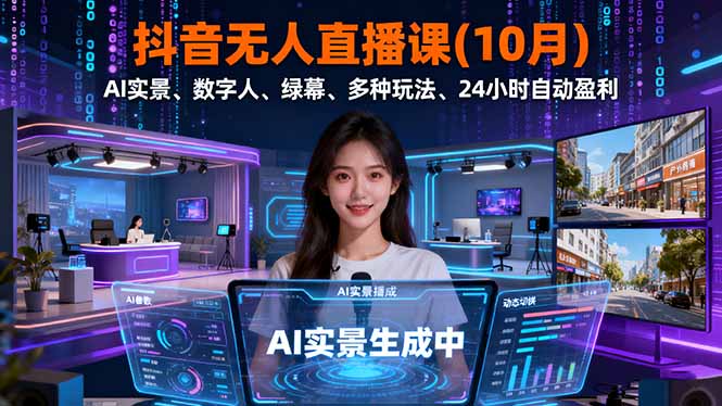 抖音无人直播课(10月-泡泡网创