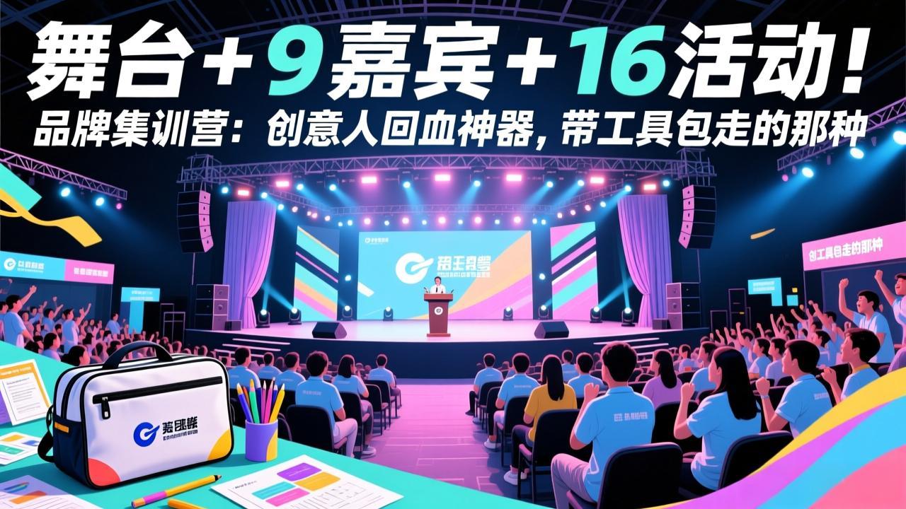舞台 + 9 嘉宾 + 16 活动！品牌集训营：创意人回血神器，带工具包走的那种-泡泡网创