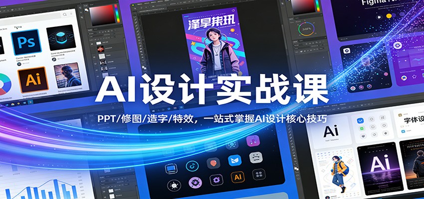 AI设计实战课：PPT/修图/造字/特效，一站式掌握AI设计核心技巧-泡泡网创