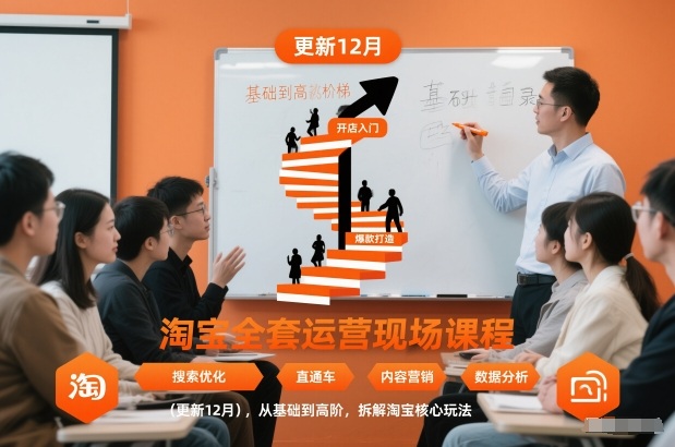 淘宝全套运营现场课程(更新12月)，从基础到高阶，拆解淘宝核心玩法-泡泡网创