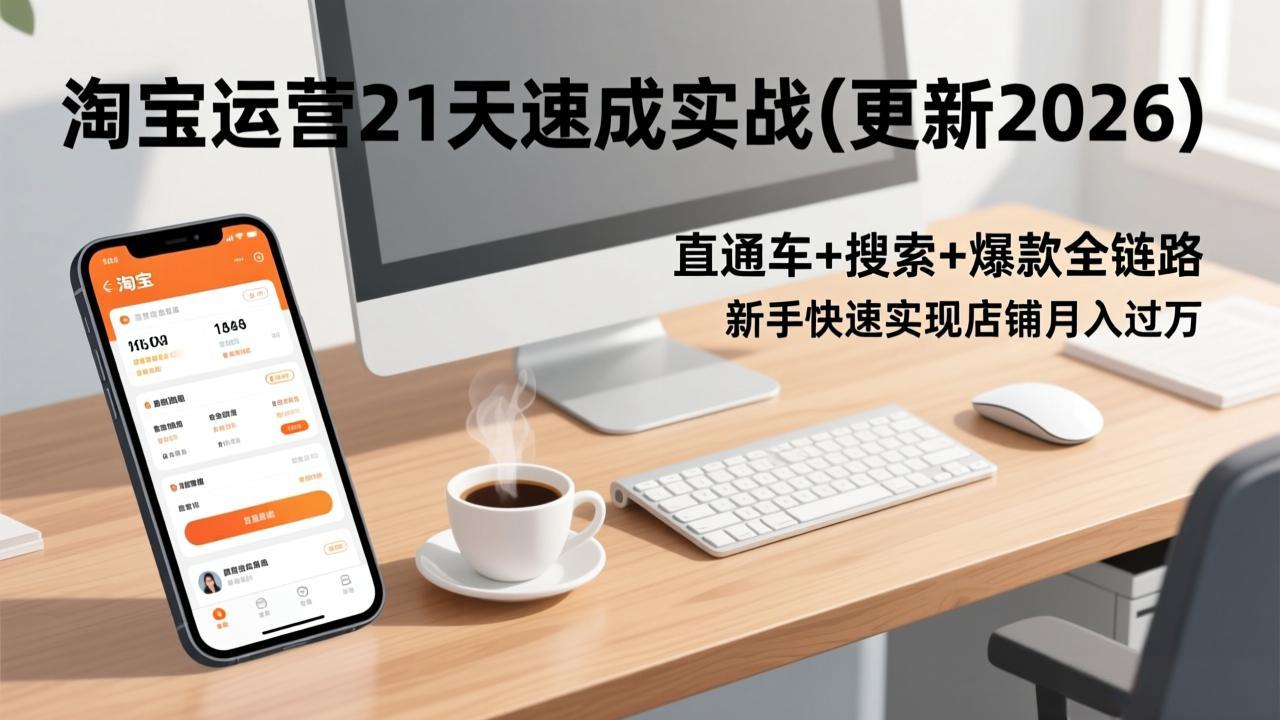 淘宝运营21天速成实战(更新2026-泡泡网创