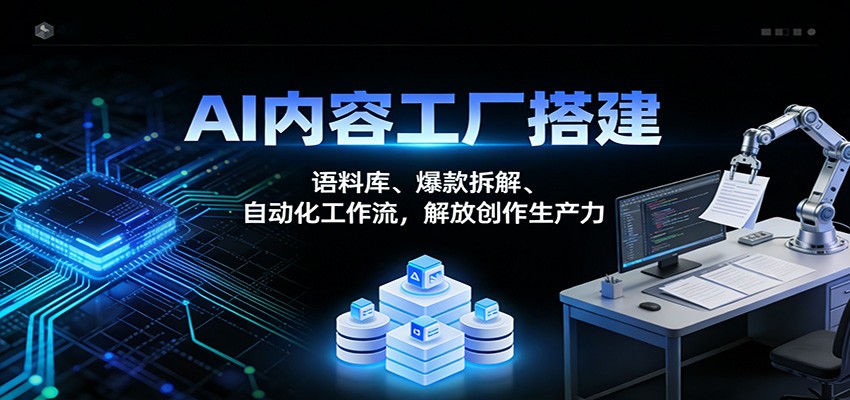 AI内容工厂搭建：语料库、爆款拆解、自动化工作流，解放创作生产力-泡泡网创