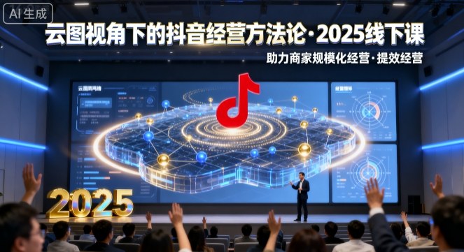 云图视角下的抖音经营方法论，2025线下课，助力商家规模化经营，提效经营(录音+字幕)-泡泡网创