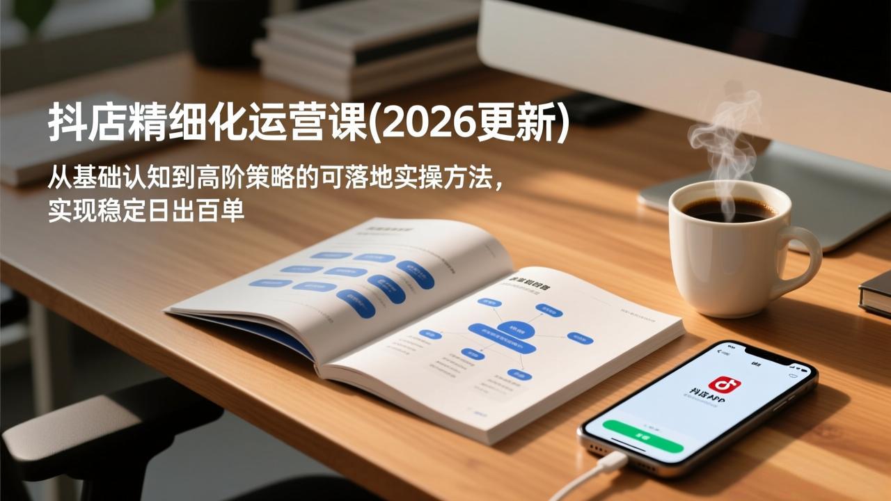 抖店精细化运营课(2026更新-泡泡网创
