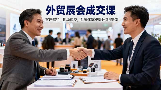 外贸展会成交课，含目标制定、客户邀约、现场成交，系统化SOP提升参展ROI-泡泡网创