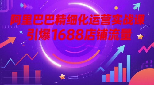 阿里巴巴精细化运营实战课，引爆1688店铺流量-泡泡网创