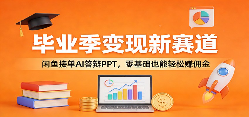 毕业季变现新赛道：闲鱼接单AI答辩PPT，零基础也能轻松赚佣金-泡泡网创