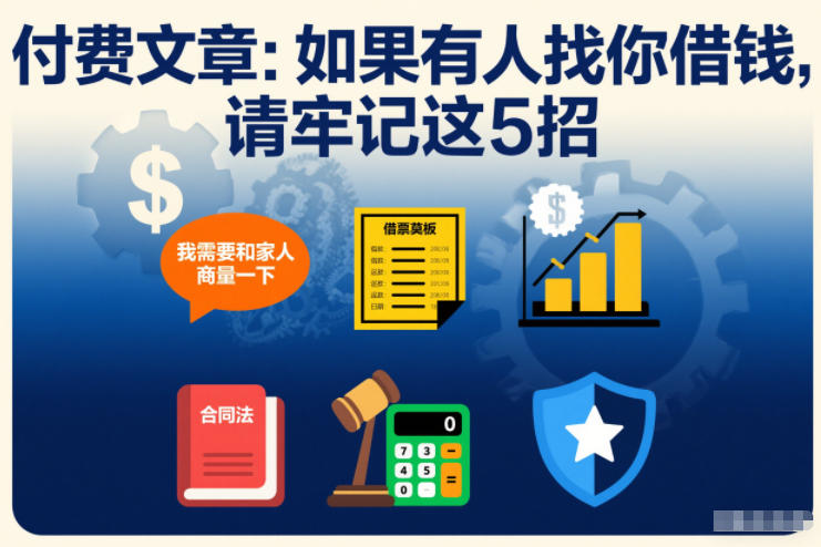 付费文章：如果有人找你借钱，请牢记这5招-泡泡网创