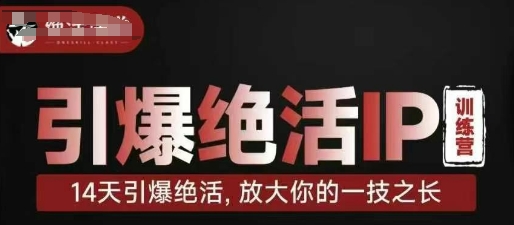 引爆绝活IP训练营，14天引爆绝活，放大你的一技之长-泡泡网创