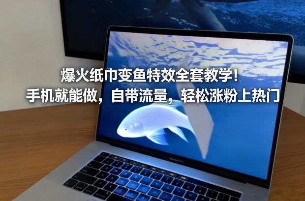 爆火纸巾变鱼特效全套教学！手机就能做，自带流量，轻松涨粉上热门-泡泡网创