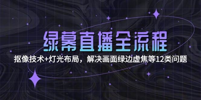 绿幕直播全流程：抠像技术+灯光布局，解决画面绿边虚焦等12类问题-泡泡网创