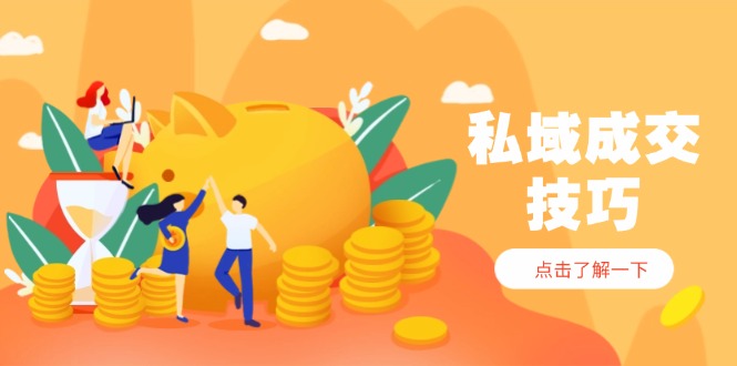 私域成交技巧，帮你从入门到精通，破解四大痛点，快速变现，轻松收钱-泡泡网创