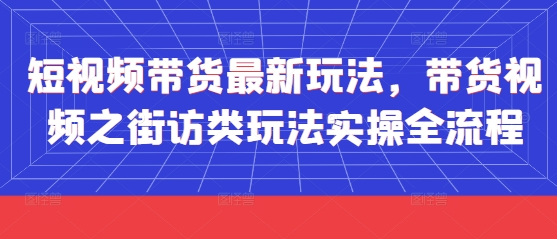 短视频带货最新玩法，带货视频之街访类玩法实操全流程-泡泡网创