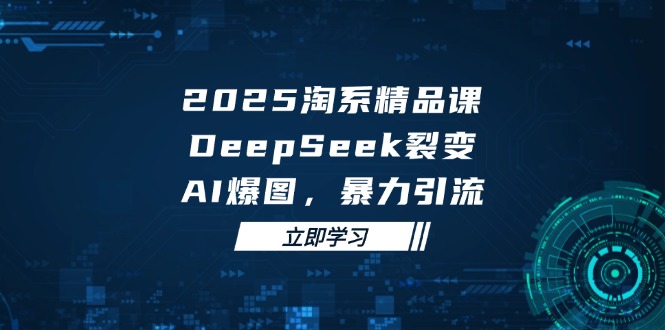 2025 淘系精品课，DeepSeek 裂变，AI 爆图，暴力引流-泡泡网创