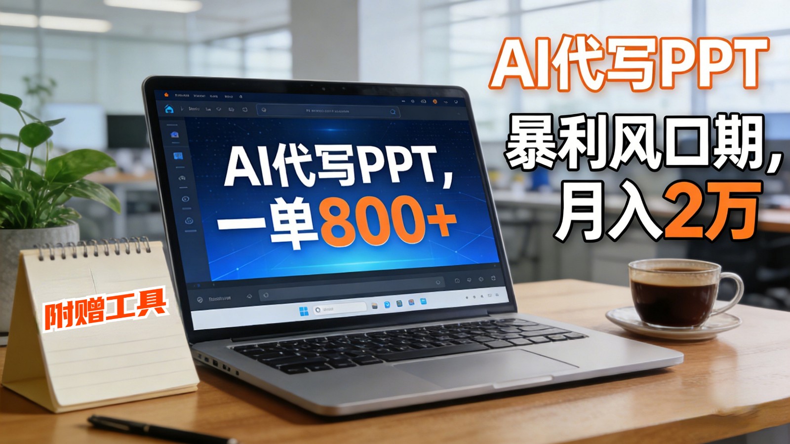 AI 代写做 PPT！一单狂赚 800+，风口期月入 2 万(工具 + 提示词直接送)-泡泡网创