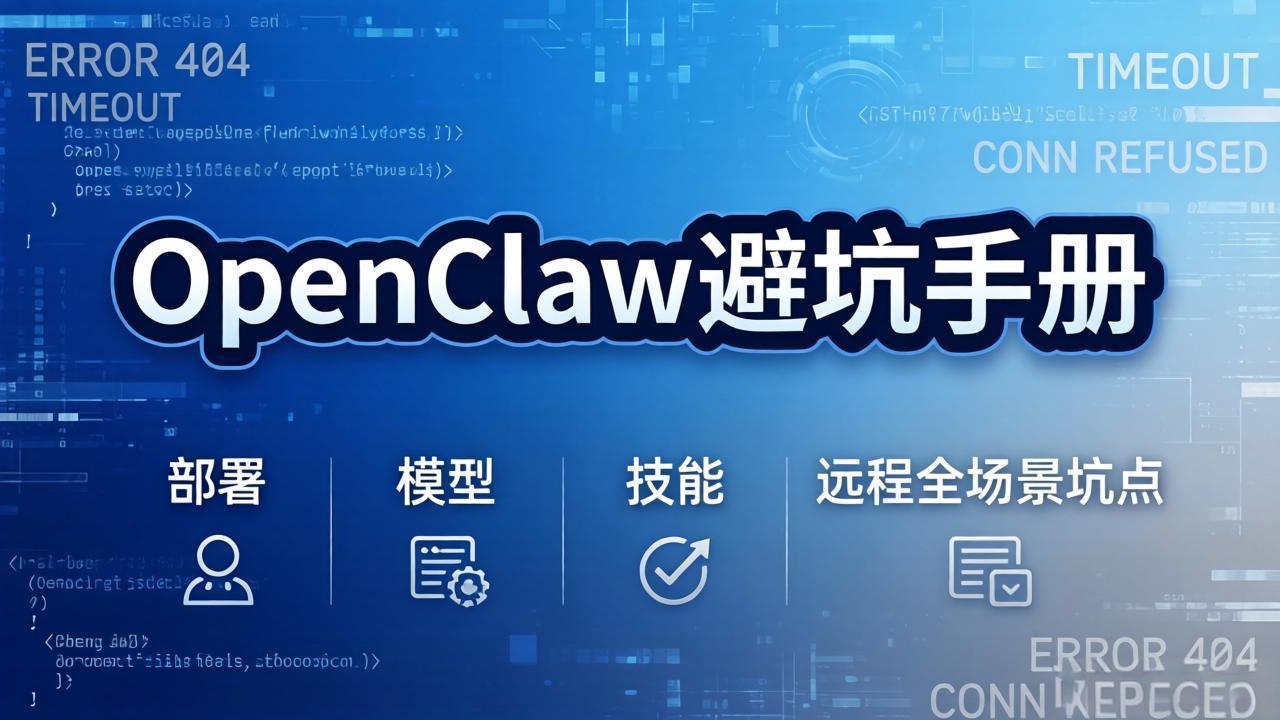 OpenClaw避坑手册：部署+模型+技能+远程全场景坑点，一次性给你说全，少走弯路-泡泡网创
