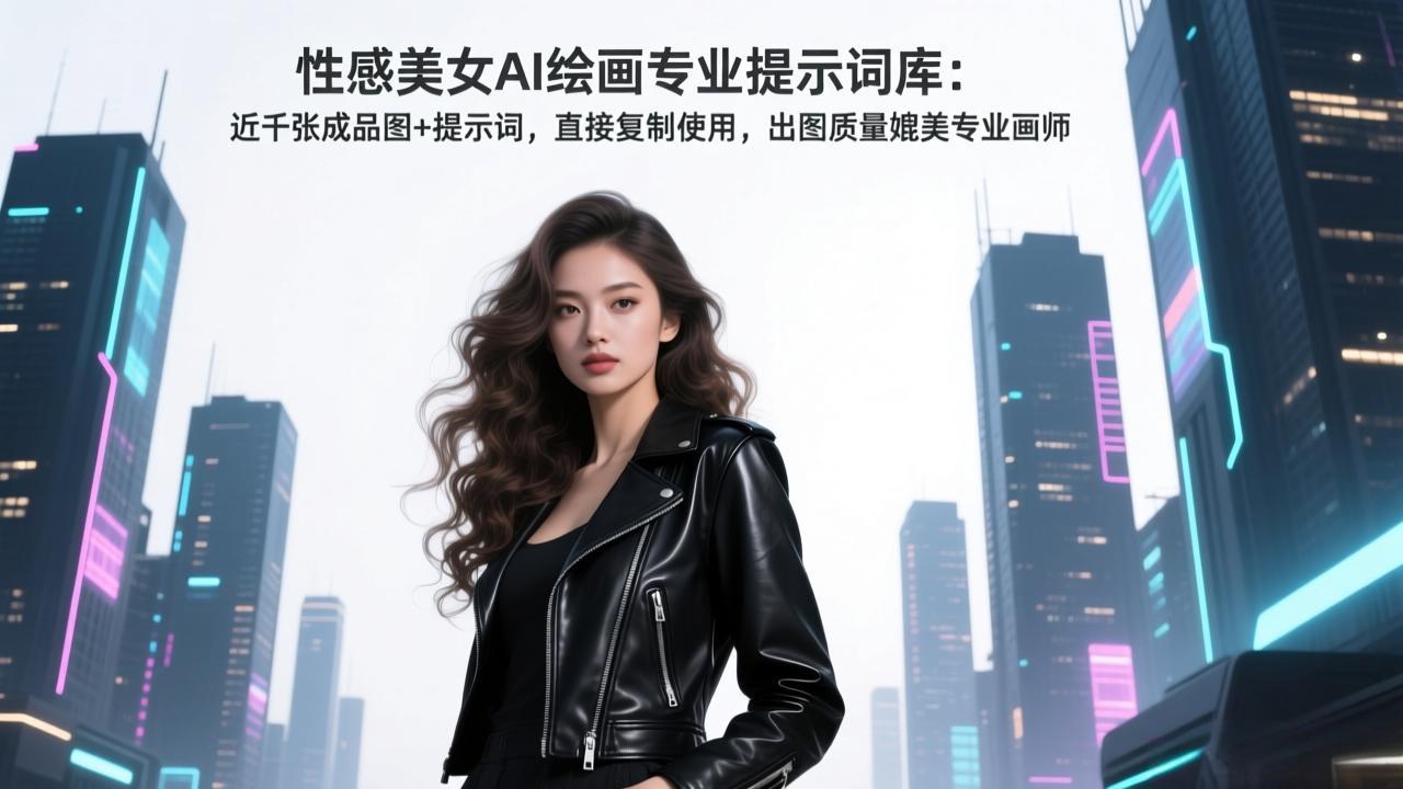 性感美女AI绘画专业提示词库：近千张成品图+提示词，直接复制使用，出图质量媲美专业画师-泡泡网创