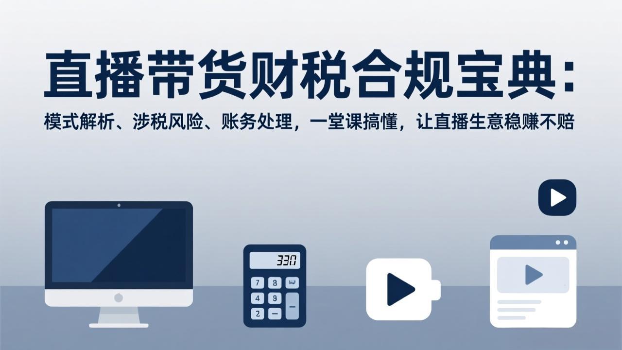 直播带货财税合规宝典：模式解析、涉税风险、账务处理，一堂课搞懂，让直播生意稳赚不赔-泡泡网创