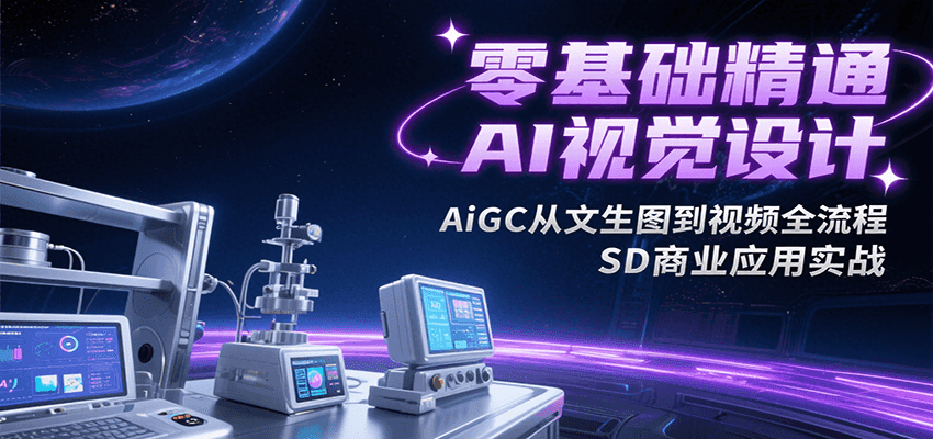 零基础精通AI视觉设计，AiGC从文生图到视频全流程，SD商业应用实战-泡泡网创