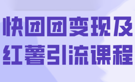 葡萄·快团团变现及红薯引流课程-泡泡网创