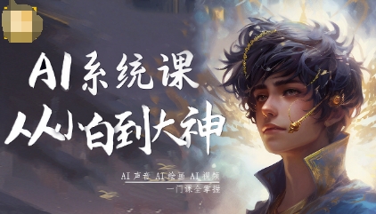 AI系统课程，从小白到大神系统学AI，AI声音-AI绘画-AI视频一门课全掌握-泡泡网创