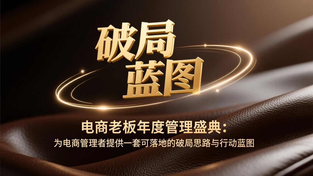 电商老板年度管理盛典：为电商管理者提供一套可落地的破局思路与行动蓝图-泡泡网创