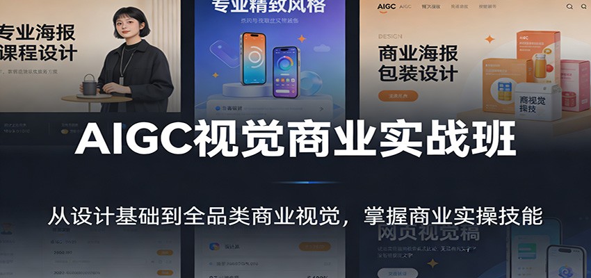 AIGC视觉商业实战班：从设计基础到全品类商业视觉，掌握商业实操技能-泡泡网创