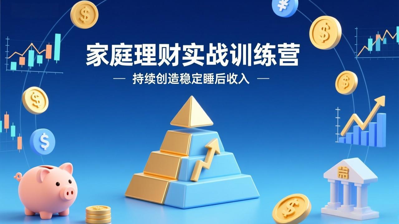 家庭理财实战训练营：从0到1建体系，三阶进阶层层递进，助你持续创造稳定睡后收入-泡泡网创