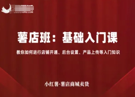 小红薯薯店商城卖货，基础入门课，教你如何进行店铺开通、后台设置、产品上传等入门知识-泡泡网创