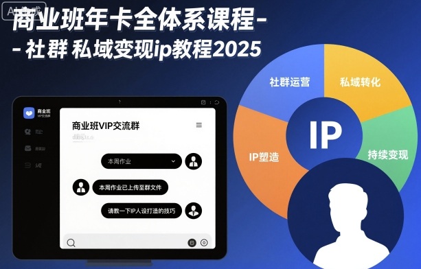 商业班年卡全体系课程-社群私域变现ip教程2025-泡泡网创